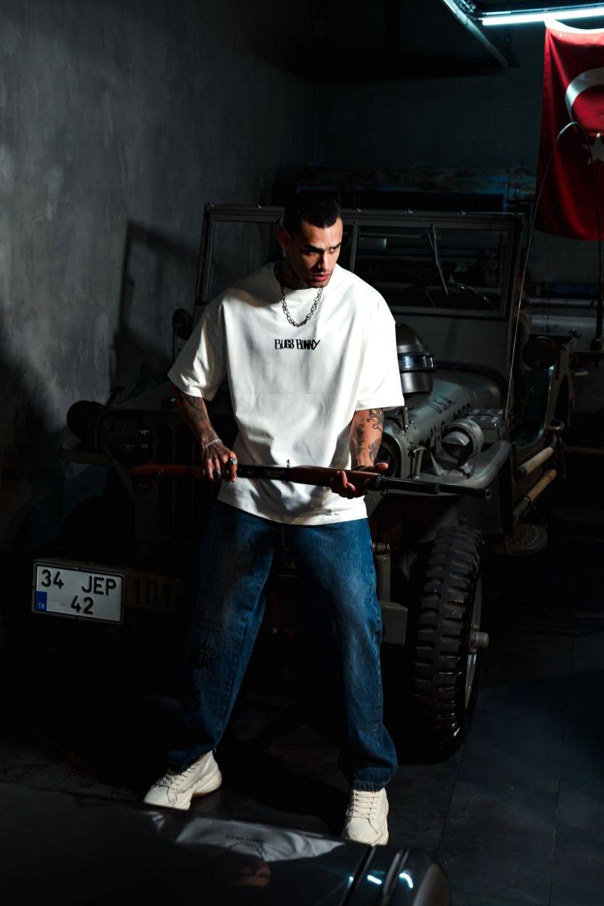 Men's Oversize 'Bugs Bunny' Graphic T-Shirt - Streetwear Looney Tunes Tee Withinblack