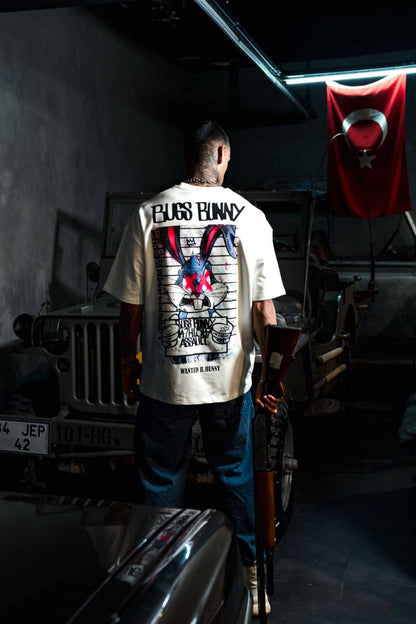 Men's Oversize 'Bugs Bunny' Graphic T-Shirt - Streetwear Looney Tunes Tee Withinblack