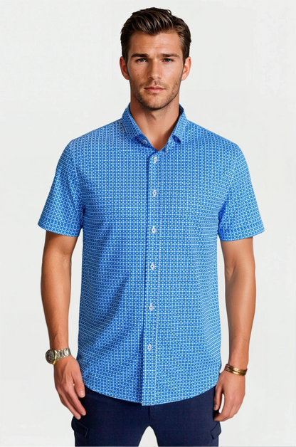 Bastille Check Short Sleeve Tech Shirt Buki