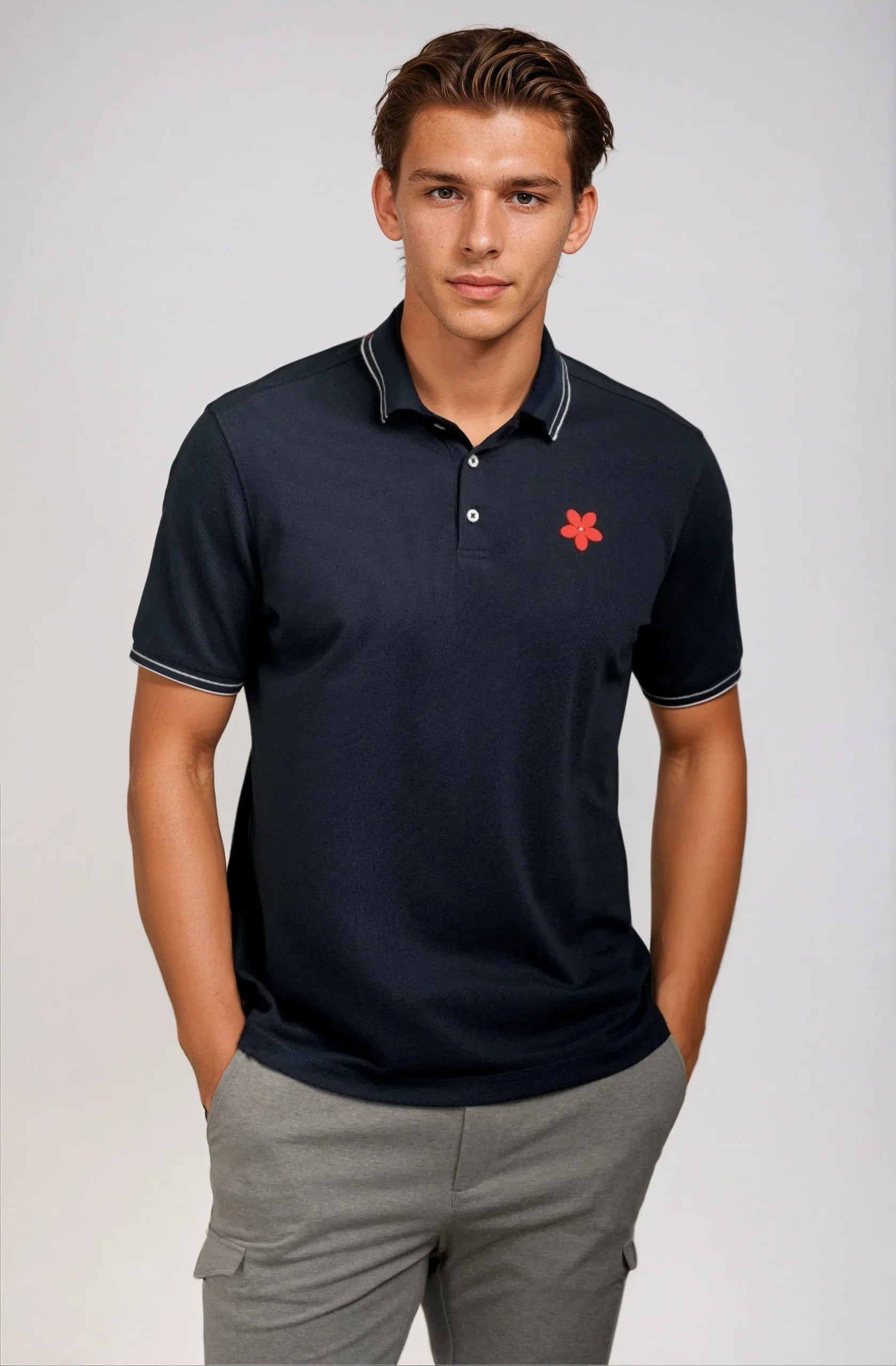 Happy Polo Shirt - Navy Buki