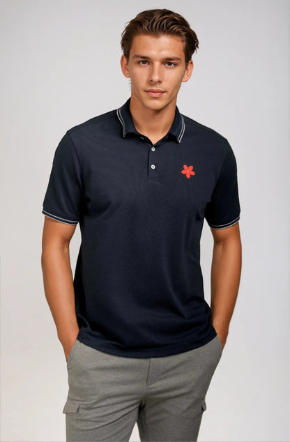 Happy Polo Shirt - Navy Buki