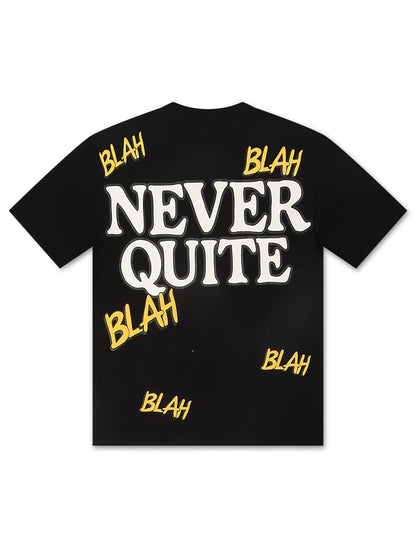 Red Letters Blah Blah Blah Tee - Black Denim Exchange