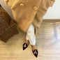 Women's Suede Pointed Toe Tassel Flats – Shallow Mouth Low Heel Casual Shoes FitiqueFit