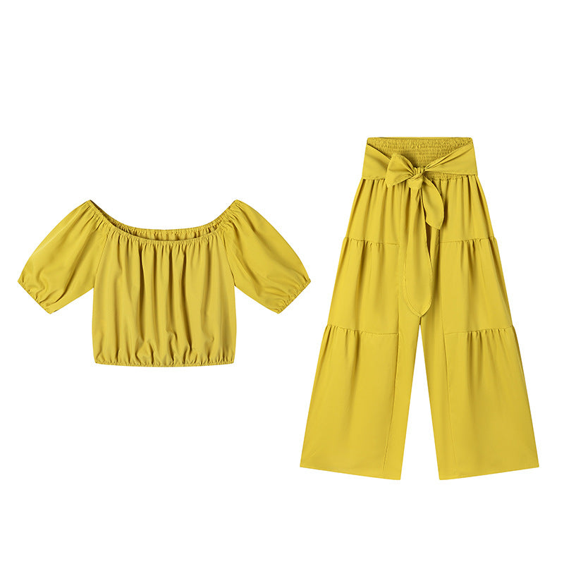 High-Waist Flared Pants & Top Two-Piece Set – 7 Colors, S–2XL FitiqueFit