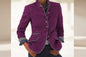 Women’s Color-Block Woolen Jacket – Multi-Button Casual Elegant Coat FitiqueFit