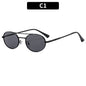 Retro Oval Dual-Beam Metal Sunglasses | UV Protection FitiqueFit