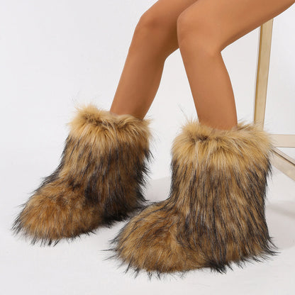 Stylish Personalized Winter Boots For Women - Adorable Spicy Girl Mid-Length Snow Boots, Cozy And Warm See size chart under “more details” The Fashion Celestial
