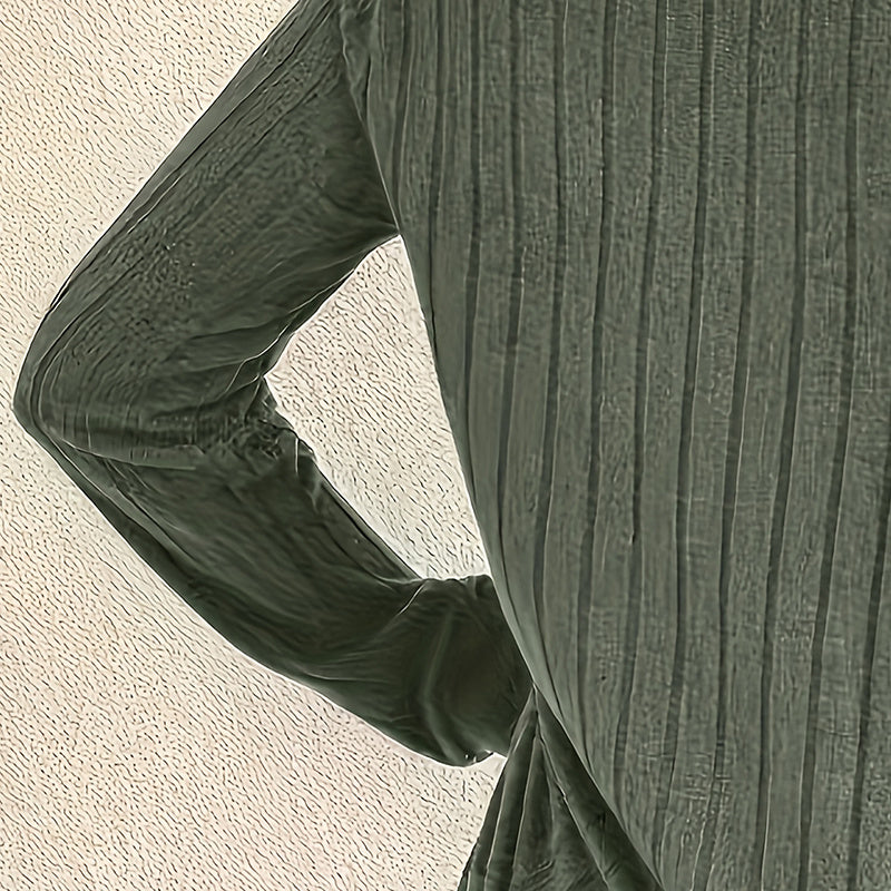 Women's Long Sleeve Blouses Shirts With Ribbed Knit Basic Tops FitiqueFit