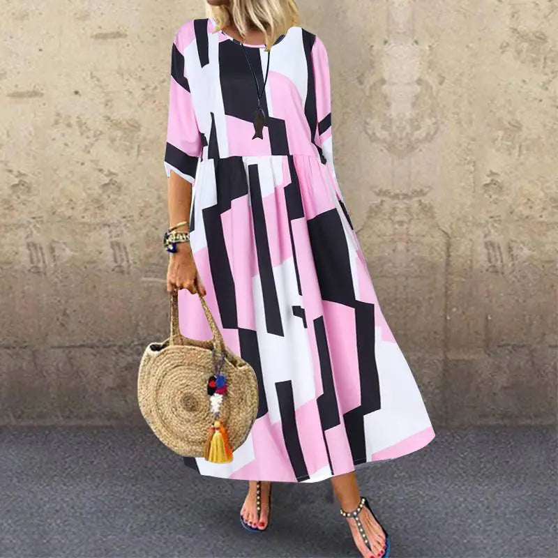 Plus Size Printed Women's Dress