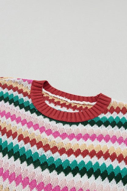 Molly Sleeve Colorful Textured Sweater Shop Style & More | Fresh Looks, Everyday Deals & Free Shipping