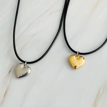 Black Cord Heart Drop Necklace Shop Style & More | Fresh Looks, Everyday Deals & Free Shipping