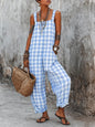 Linen Blend Sleeveless High-Waist Wide-Leg Overalls Jumpsuit – 5 Colors S–3XL FitiqueFit