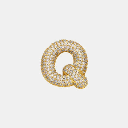 EmberLuxe "Glimmer" Bubble Letter Pendant (L-U) Ivory Embers