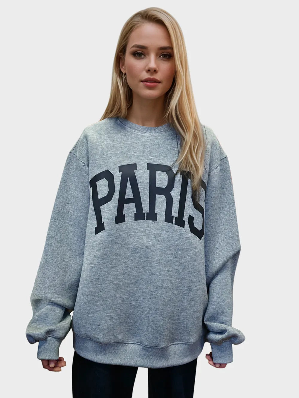Basic Bae PARIS Round Neck Long Sleeve Air Scuba Sweatshirt New Era Fashion LLc