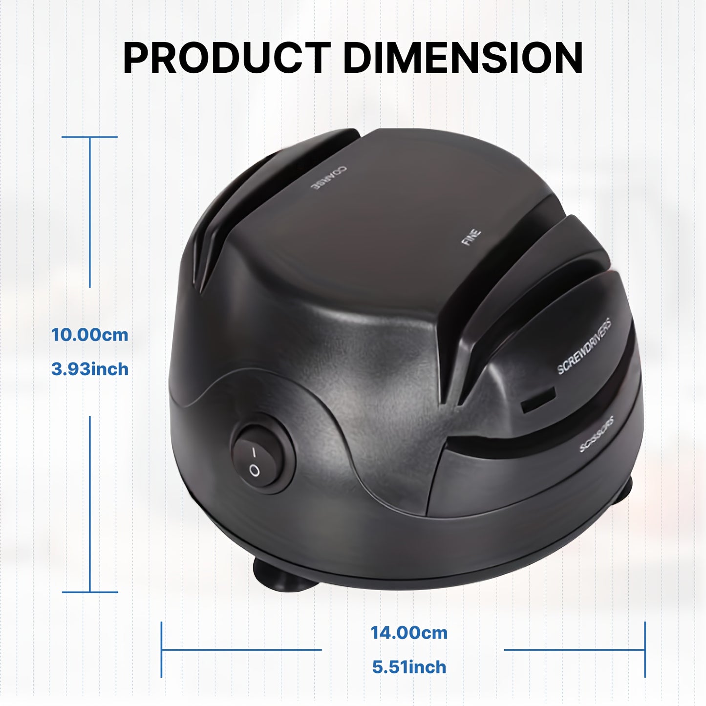 [Professional Knife Sharpener] WANVOAPLS Professional Electric Knife Sharpener 28D-4 Model - 4-Slot Sharpening System, Dual Voltage (36V-100V) with US Plug, ABS Material - Ideal for Kitchen Knives and Utensils | Modern Kitche NovaCart