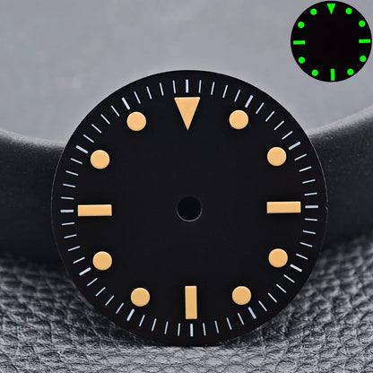 39.5MM Men'S Vintage Case Sapphire Glass FIT NH35 NH36 Movement for Retro Watch Case Watch Strap Watch Accessories