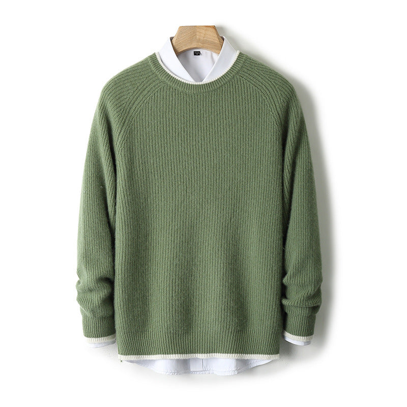 New Round Neck Double-strand Thickened Sweater For Men Grayceful LLC