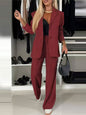 Casual Printed Suit Set for Women – Geometric Long Sleeve Two Piece Outfit FitiqueFit