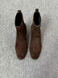 Women’s Retro Square-Toe Mid-Heel Chunky Leather Boots FitiqueFit