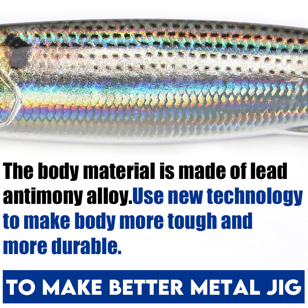 B&U Metal Cast Jig - 3D Printed Spoon Casting Jigging for Saltwater Fishing - 30G/40G/60G Artificial Bait Tackle with Enhanced Durability and Realistic Design NovaCart