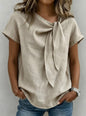 Women's Loose-Fit Short Sleeve Casual Pullover T-Shirt FitiqueFit