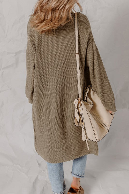 Solid Textured Knit Open-Front Sweater Cardigan Shop Style & More | Fresh Looks, Everyday Deals & Free Shipping