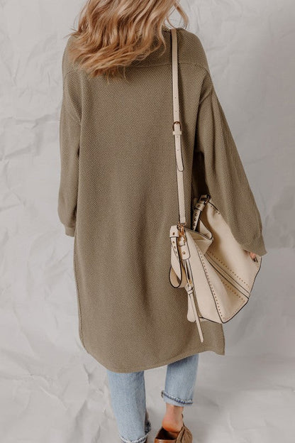 Solid Textured Knit Open-Front Sweater Cardigan Shop Style & More | Fresh Looks, Everyday Deals & Free Shipping