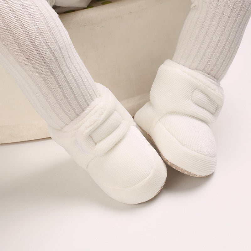 Toddler Baby Girls Booties Plus High Top Slippers Indoor Shoes Crib Shoes First Walker Shoes For Winter NovaCart