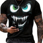 3D Evil Smile Shirt for Men – Streetwear Graphic Short Sleeve Tee FitiqueFit