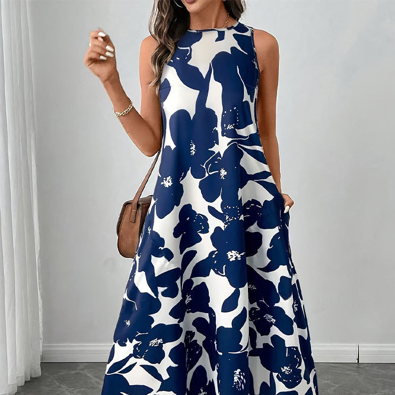 Dress Polyester Sleeveless Vest A- Line Skirt Grayceful LLC