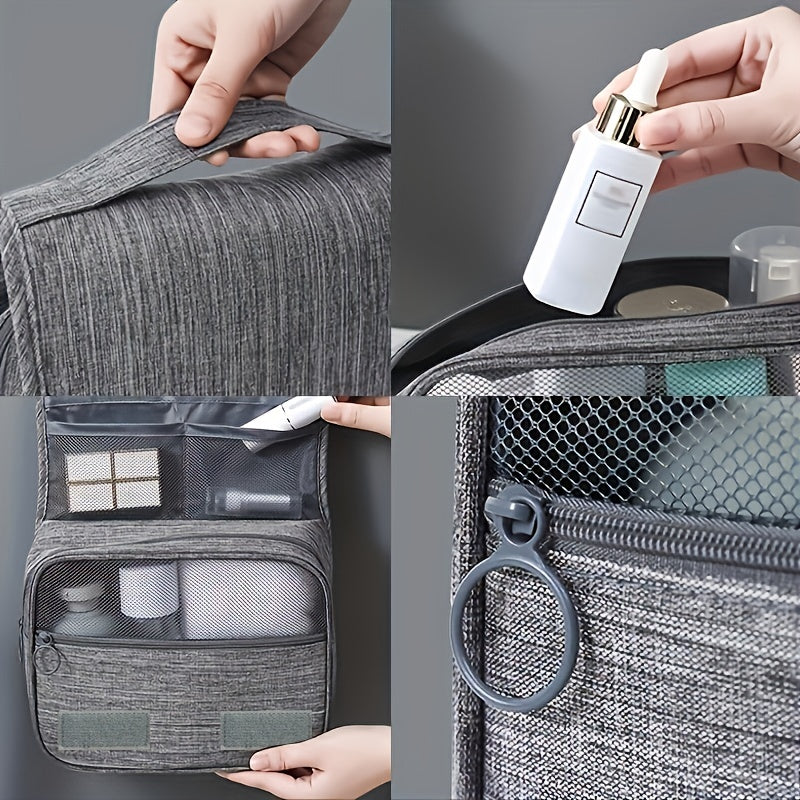 [Large Makeup Organizer] Durable Polyester Large Capacity Makeup Organizer Bag | Travel & Business, Wet & Dry Separation, Multiple Compartments for Cosmetics, Toiletries, And Accessories NovaCart