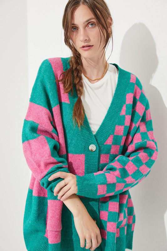 CHECKERED OVERSIZED SWEATER JJK5031P Shop Style & More | Fresh Looks, Everyday Deals & Free Shipping