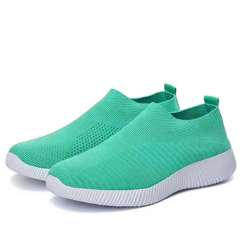 Women'S Lightweight Slip-On Sneakers, Solid Color Fabric Upper, Round Toe, MD Sole, Low Top, All-Season Casual Shoes for Running, Fitness, Dance, Walking, Travel NovaCart