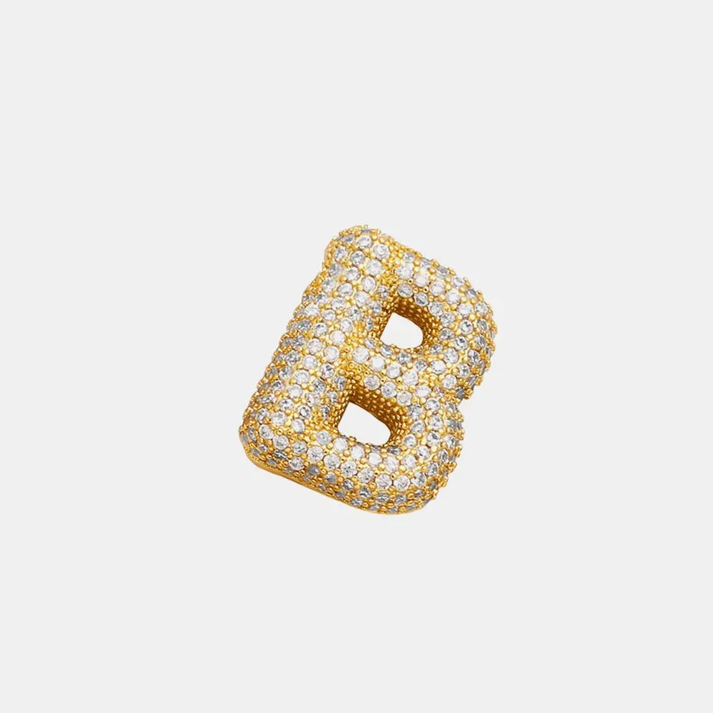 EmberLuxe "Glimmer" Bubble Letter Pendant (A-K) Ivory Embers