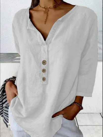 Modern Notched-Collar Button-Down Shirt – Relaxed Chic Staple FitiqueFit