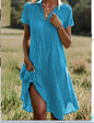 Ethnic Print Midi Dress – Scoop Neck Geometric Pattern Boho Dress FitiqueFit