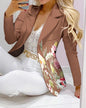 Women's Printed Coat & Trousers Two-Piece Set – 19 Prints, Casual Fashion Suit FitiqueFit