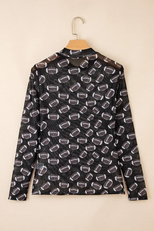 Maci Rugby Mesh Sheer Long Sleeve Top See size chart under “more details” The Fashion Celestial