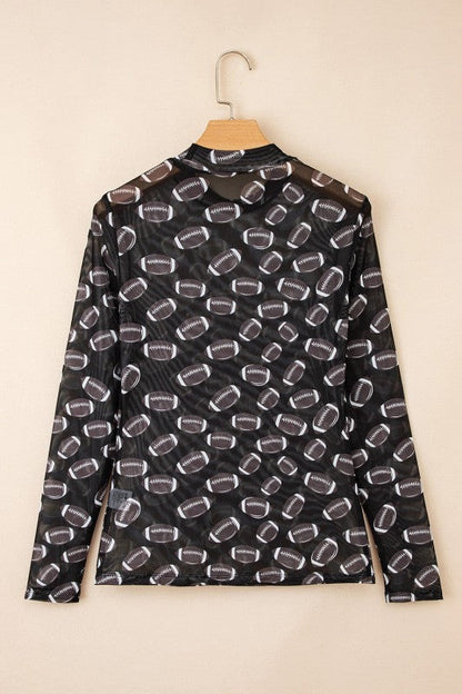 Maci Rugby Mesh Sheer Long Sleeve Top See size chart under “more details” The Fashion Celestial