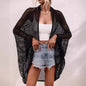 Women's Hollow-Out Shawl Cardigan – Batwing Sleeve Sun-Protective Cover-Up FitiqueFit