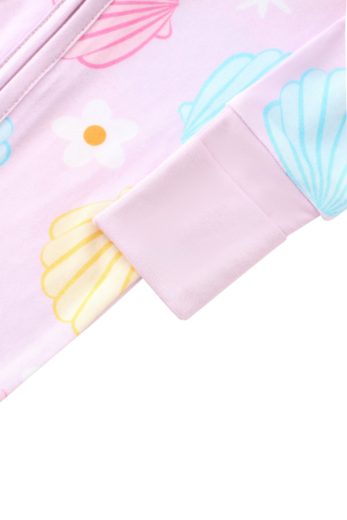 Posh TOT Pastel Seashell Bamboo Baby Convertible Zippy Romper  CINCO DE MAYO PROMO - FINAL SALE Charlies Project Kids