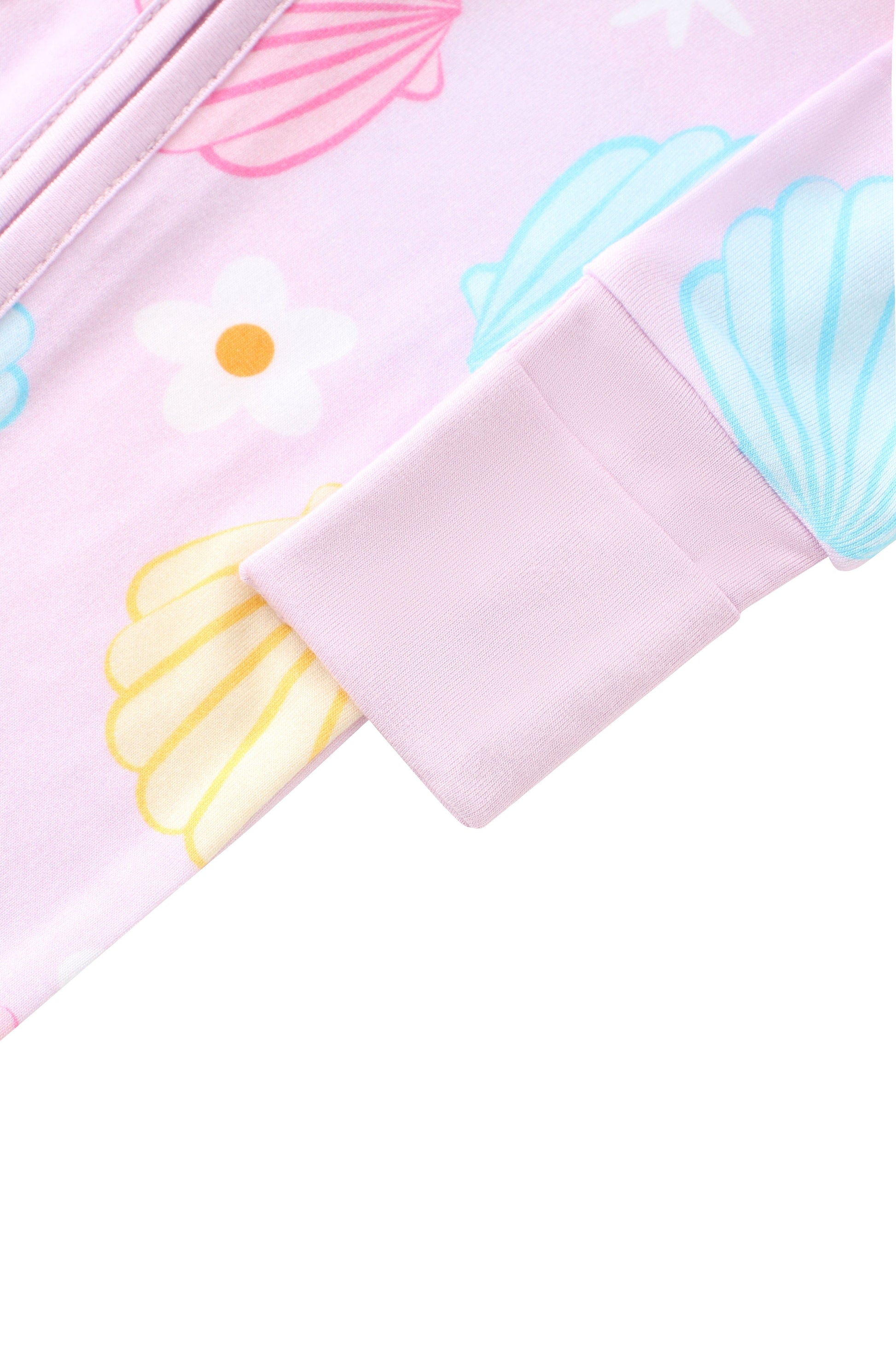 Posh TOT Pastel Seashell Bamboo Baby Convertible Zippy Romper  CINCO DE MAYO PROMO - FINAL SALE Charlies Project Kids