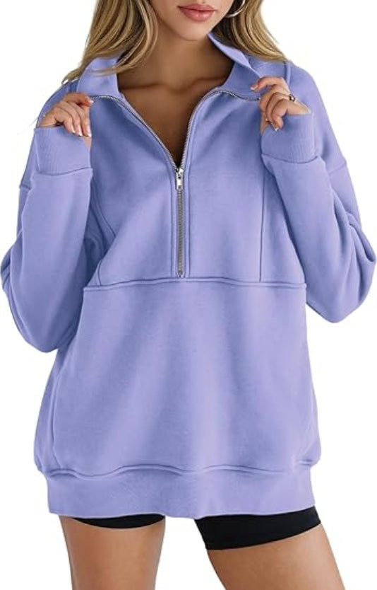 Women’s Half Zip Fleece Sweatshirt FitiqueFit
