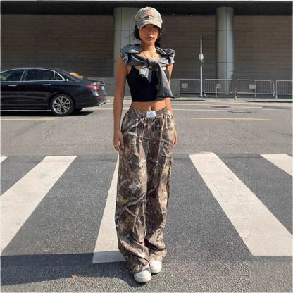 Women's Y2K Camouflage Cargo Pants FitiqueFit