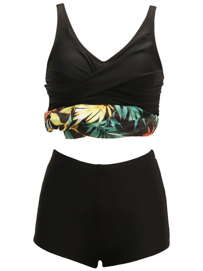 Printed Wide Strap Two-Piece Swim Set New Era Fashion LLc