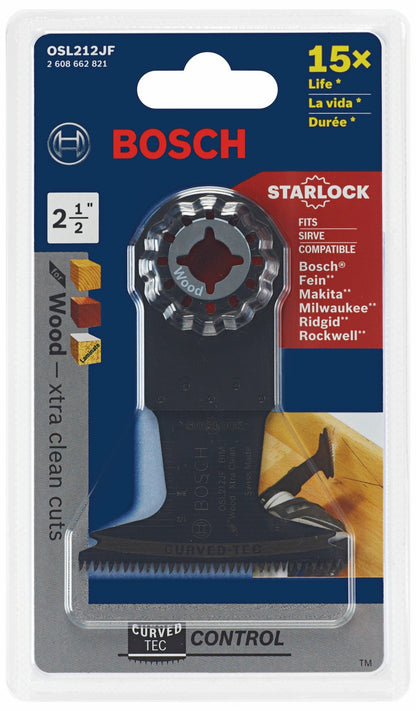 BOSCH OSL212JF 2-1/2 In. Starlock® Oscillating Multi Tool Bi-Metal Xtra-clean Plunge Cut Blade VM Hardware