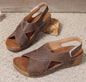 Women's Platform Roman Sandals | Open Toe Velcro Beach Sandals FitiqueFit