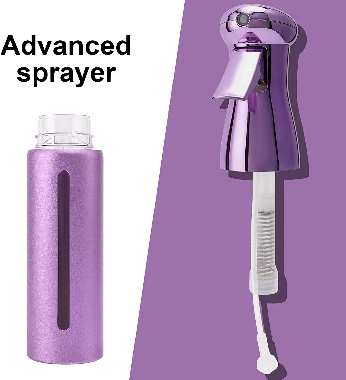 1pcs 300ml Electroplating Continuous Spray Bottle Automatic High-pressure Spray Bottle Hairdressing Alcohol Disinfection Spray Bottle NovaCart