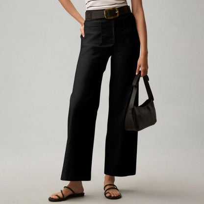 Plus Size High Waisted Slimming Solid Color Suit Pants FitiqueFit