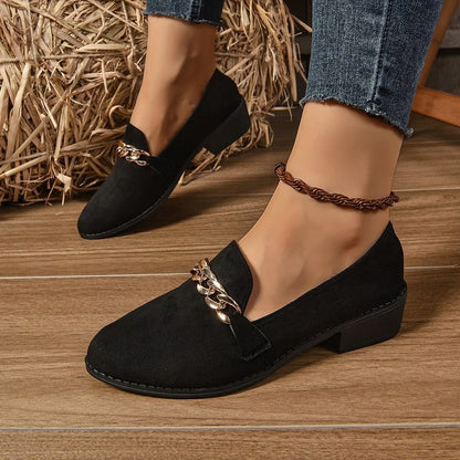 Women’s Pointed Toe Chunky Heel Shoes FitiqueFit